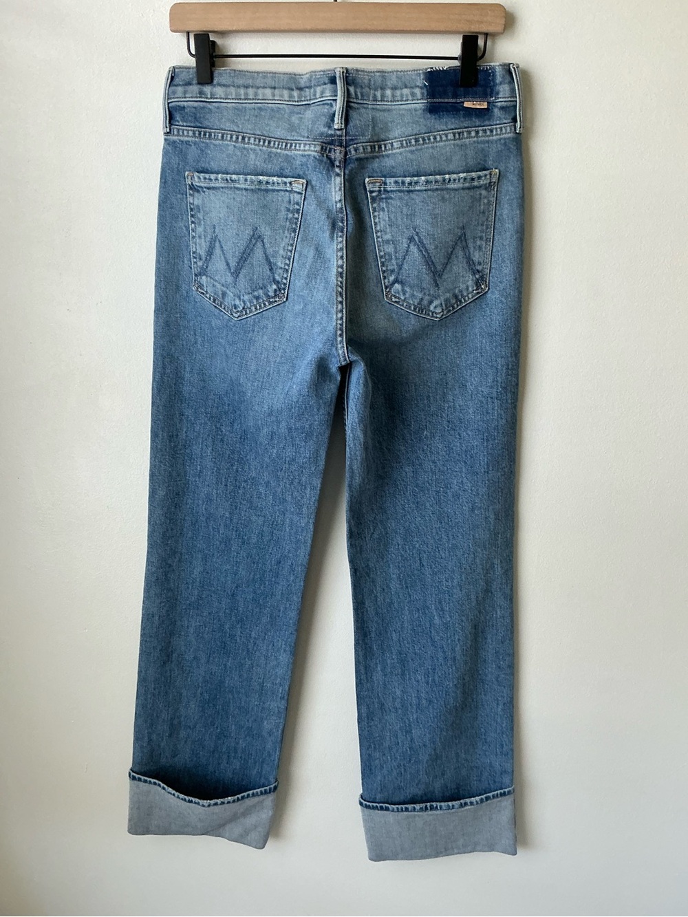 MOTHER SUPERIOR Jeans Duster Skimp Cuff Horsin’ Around Light Blue Size 27 - Picture 4 of 15